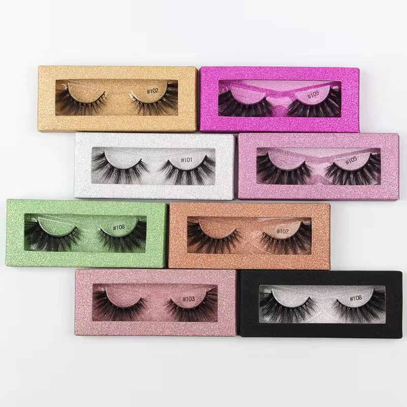 Custom Eyelash Packaging Boxes Wholesale, Assorted Empty Lash Boxes with Logo Customization, Magnetic Flip Lash Boxes with Clear Window for Strip Lashes