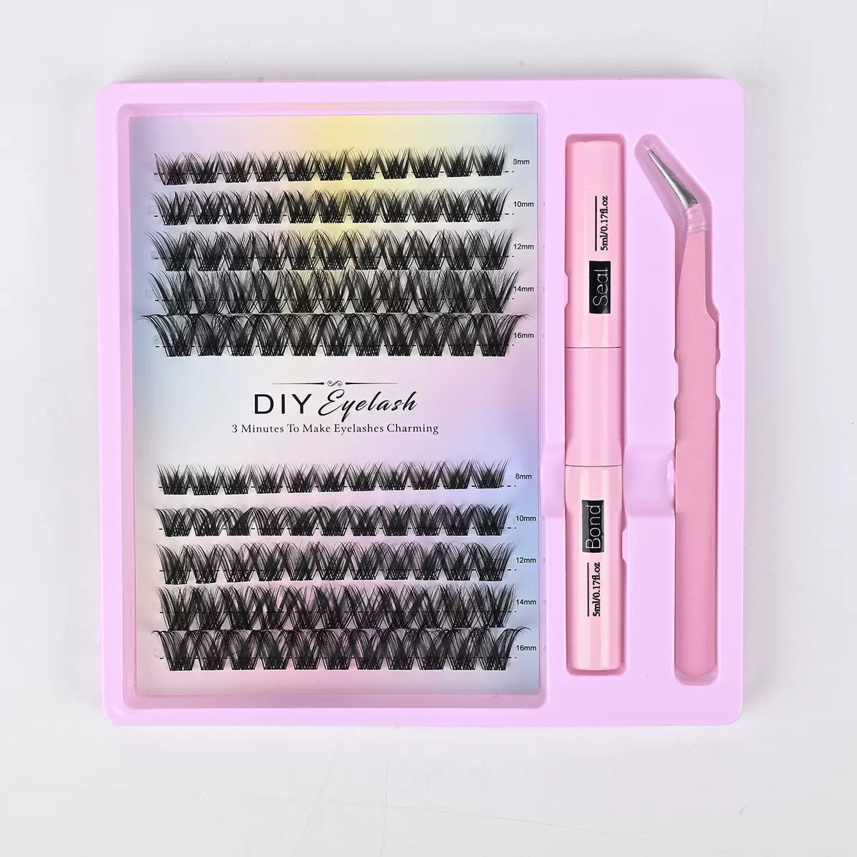 DIY Lash Clusters Kit, Cluster Eyelashes with Lash Glue & Tweezers
