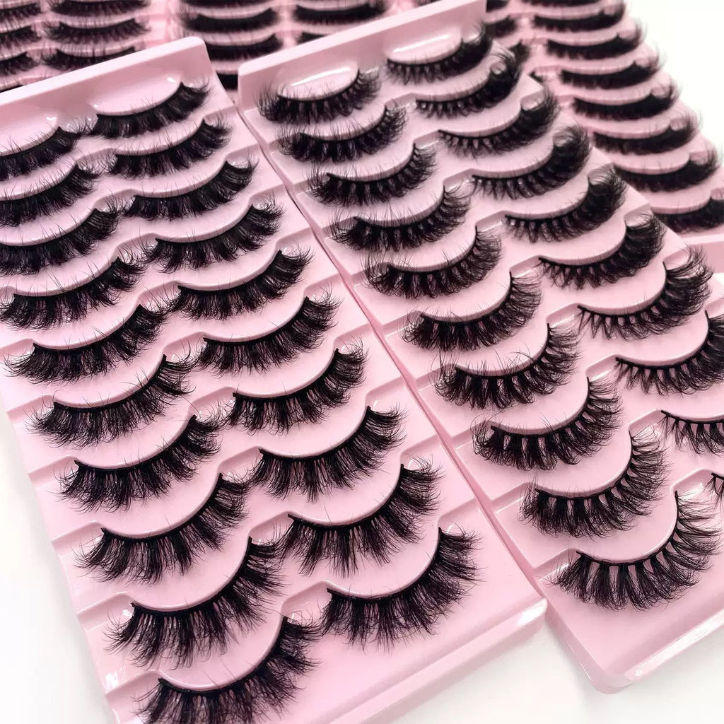 Fluffy Messy Voluminous Lashes, Super Dense Wispy Eyelashes