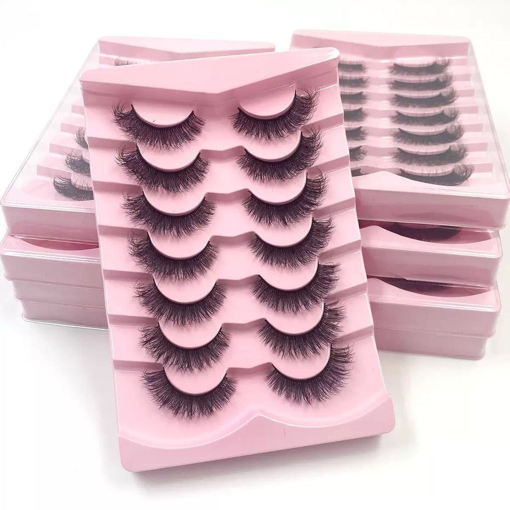 3D synthetic Fluffy Eyelashes, Dense Natural Wispy Style