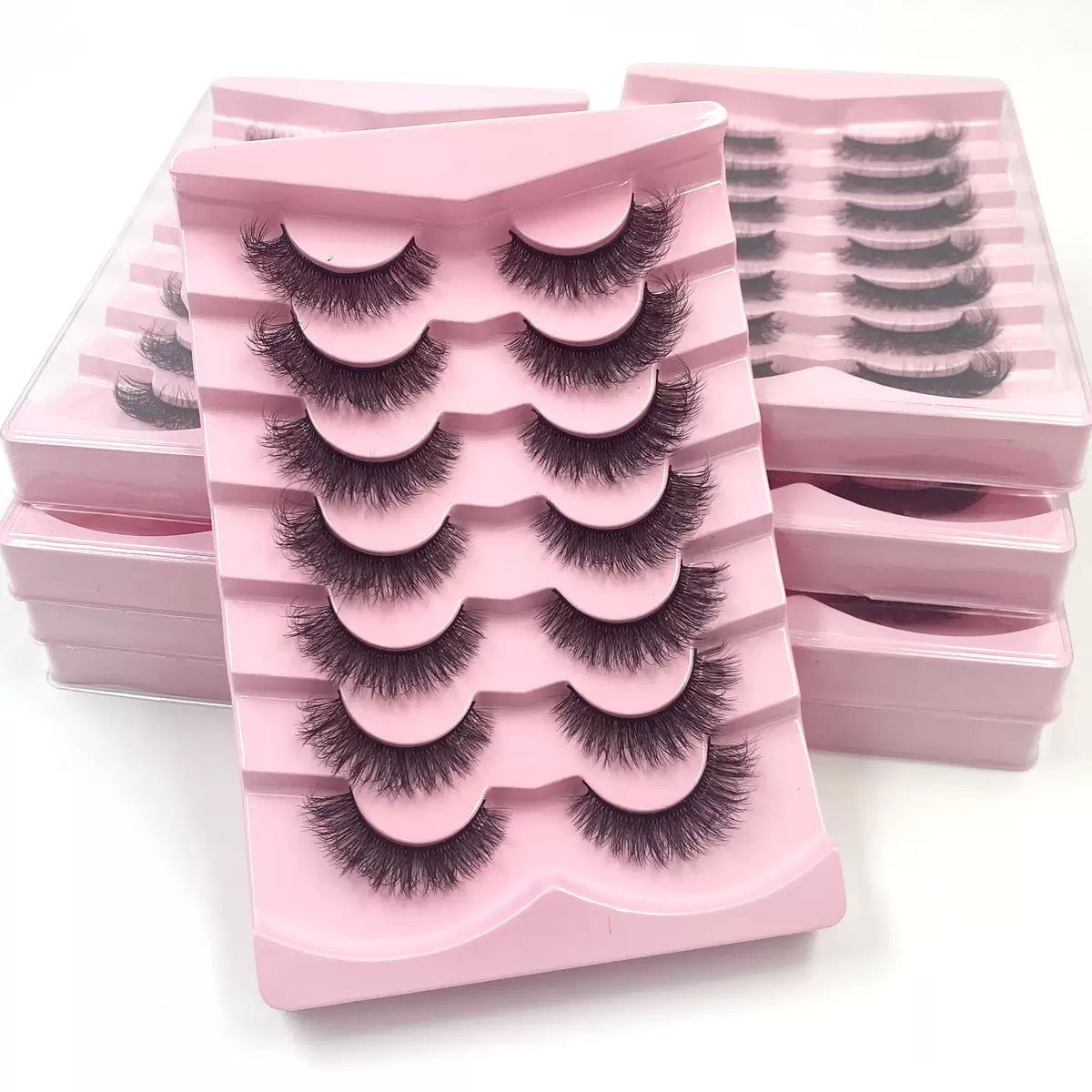 3D synthetic Fluffy Eyelashes, Dense Natural Wispy Style