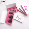Custom Eyelash Packaging Boxes Wholesale, Assorted Empty Lash Boxes with Logo Customization, Magnetic Flip Lash Boxes with Clear Window for Strip Lashes