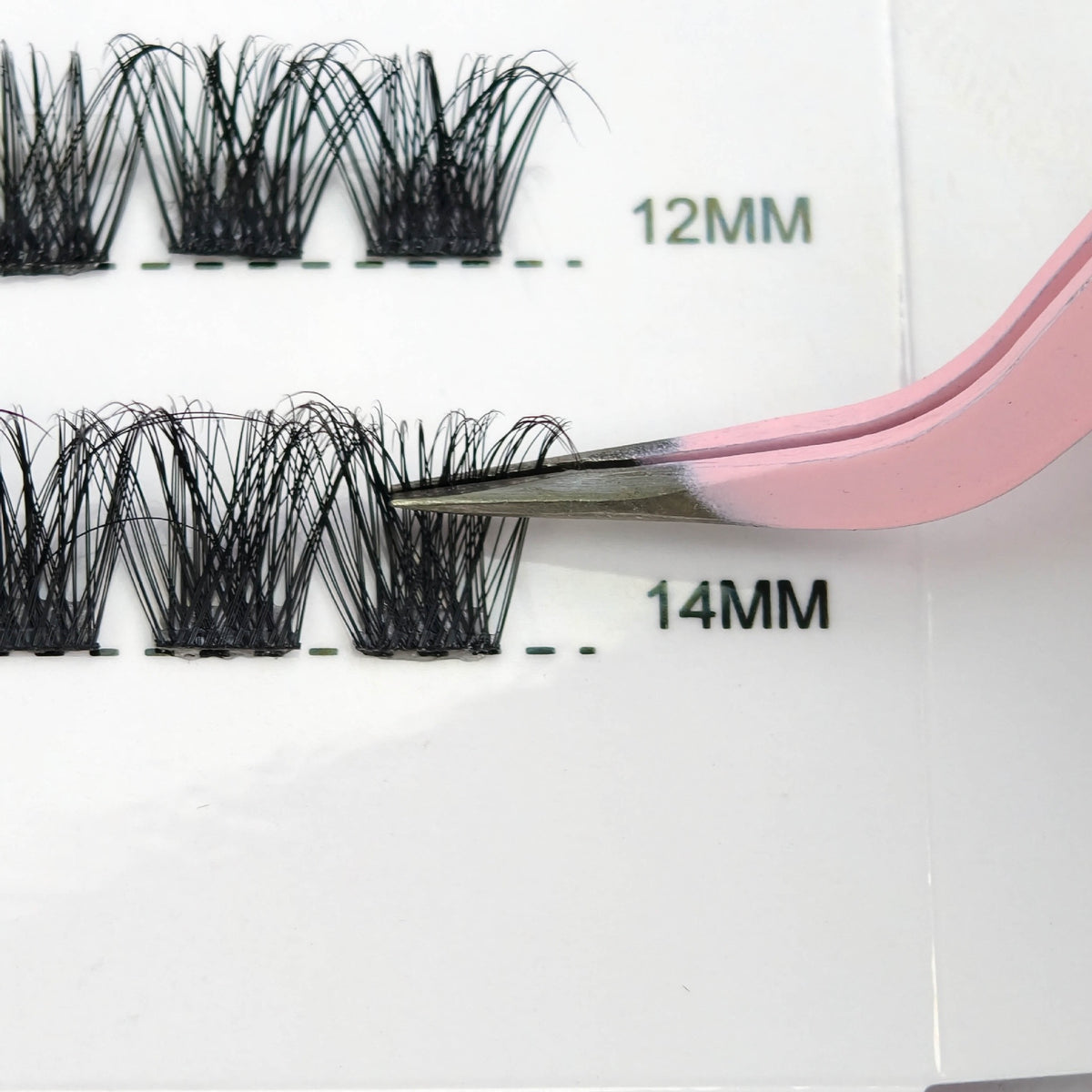 Glue Free Self Adhesive Lash Clusters, No Glue Needed Pre-Banded Cluster Lashes C Curl 12-16mm