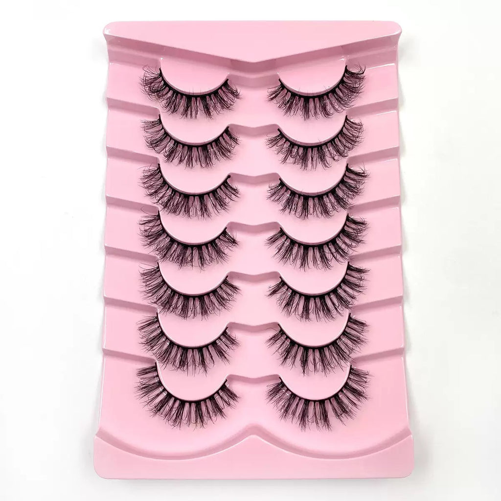 3D synthetic Fluffy Eyelashes, Dense Natural Wispy Style