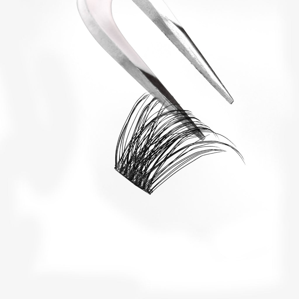 Glue Free Self Adhesive Lash Clusters, No Glue Needed Pre-Banded Cluster Lashes C Curl 12-16mm
