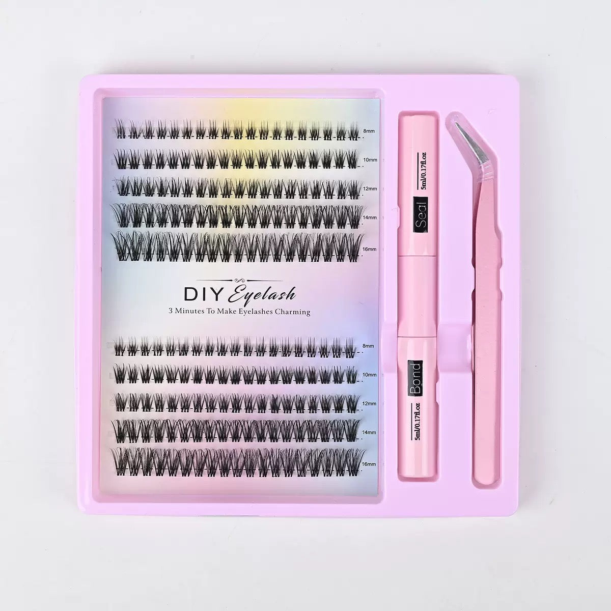 DIY Lash Clusters Kit, Cluster Eyelashes with Lash Glue & Tweezers