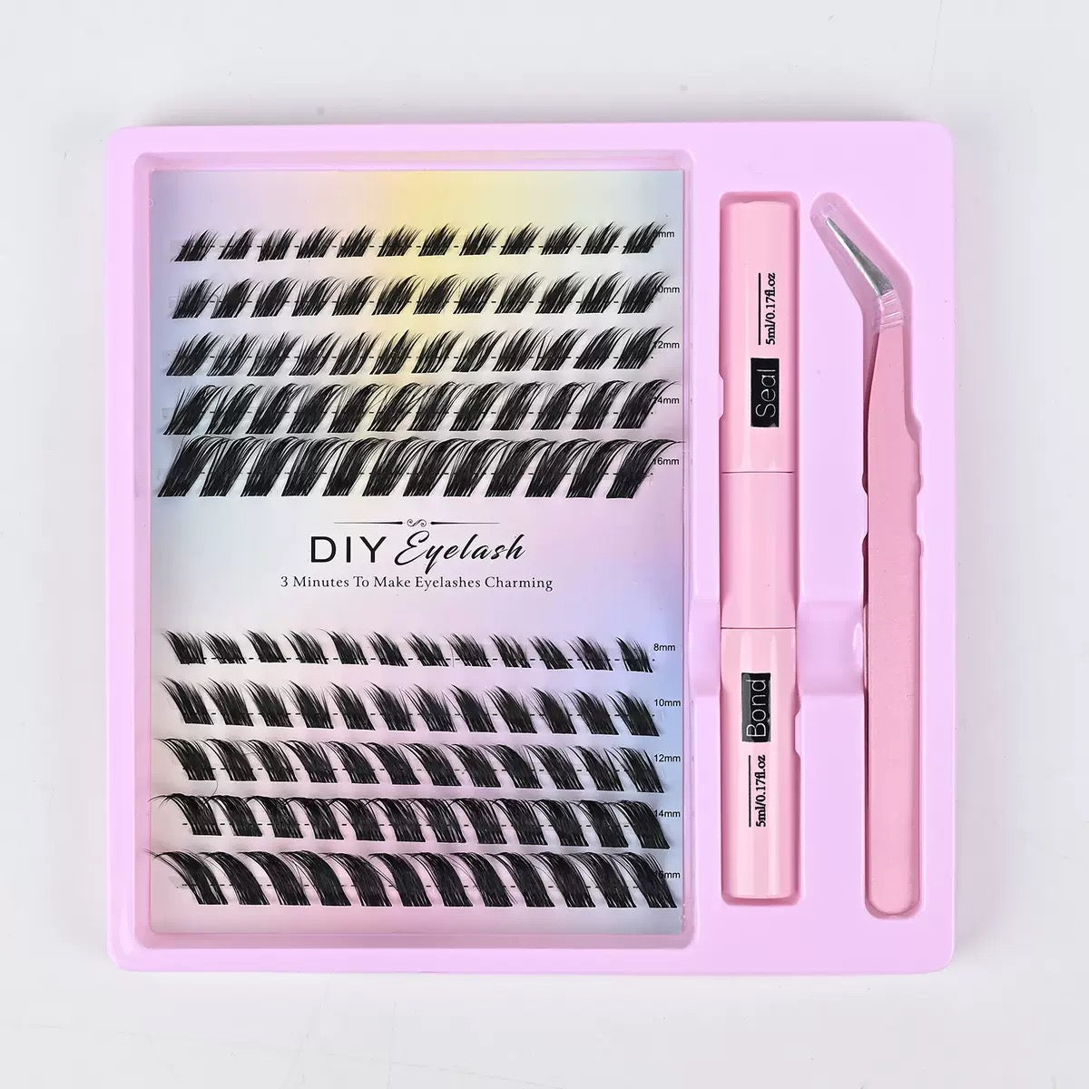 DIY Lash Clusters Kit, Cluster Eyelashes with Lash Glue & Tweezers