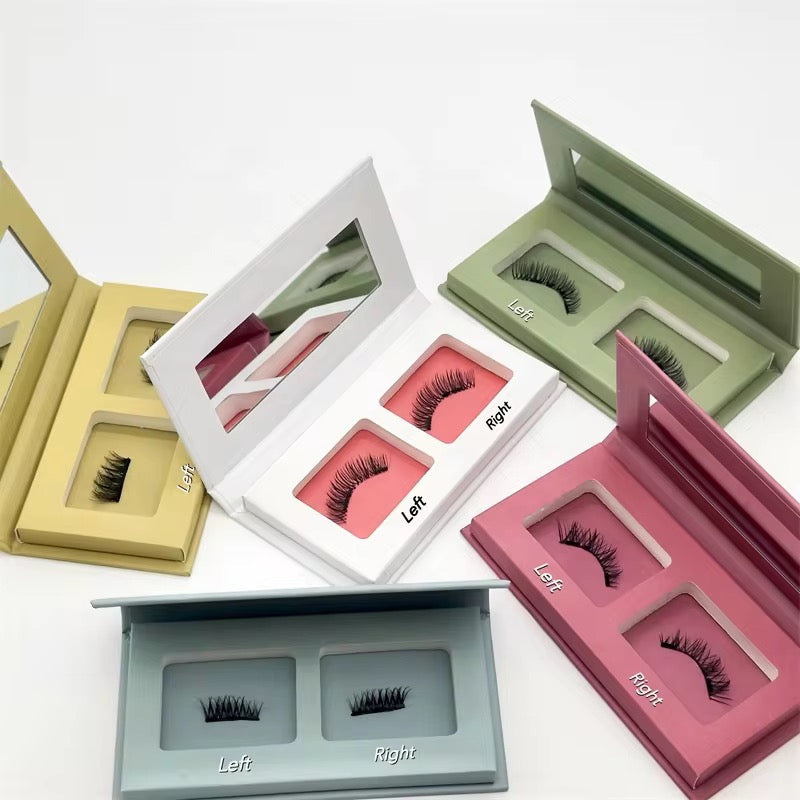 Custom Eyelash Packaging Boxes Wholesale, Assorted Empty Lash Boxes with Logo Customization, Magnetic Flip Lash Boxes with Clear Window for Strip Lashes
