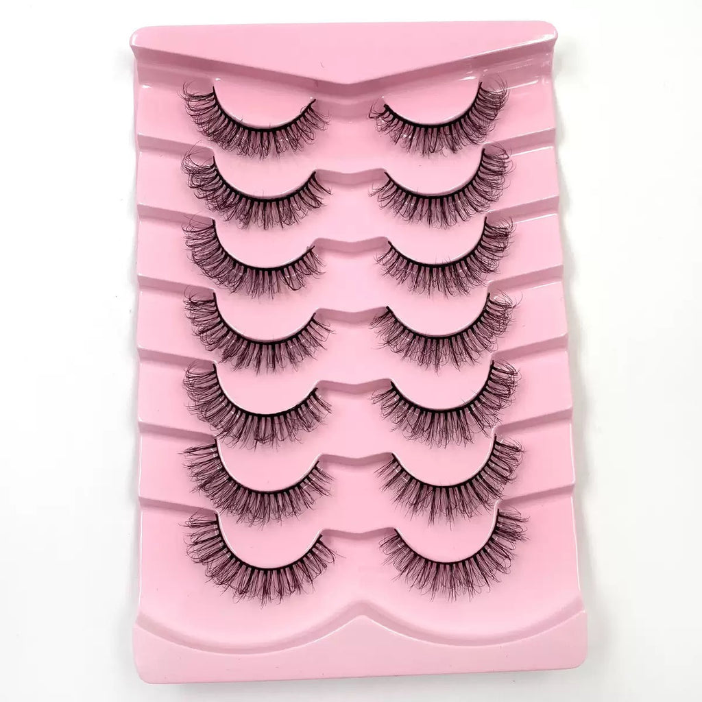 3D synthetic Fluffy Eyelashes, Dense Natural Wispy Style
