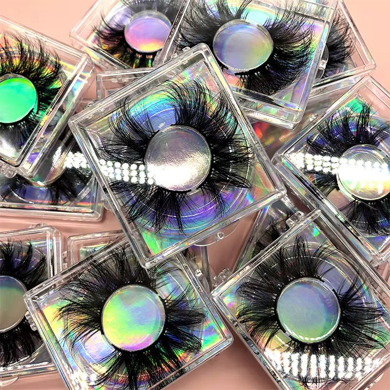 Custom Eyelash Packaging Boxes Wholesale, Assorted Empty Lash Boxes with Logo Customization, Magnetic Flip Lash Boxes with Clear Window for Strip Lashes
