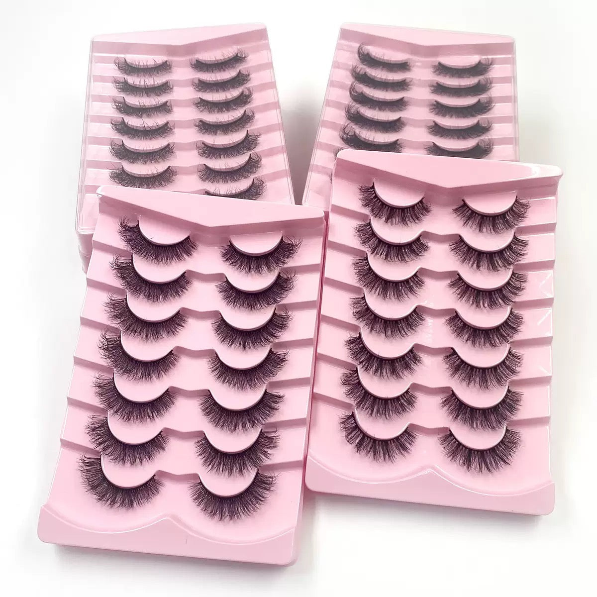 3D synthetic Fluffy Eyelashes, Dense Natural Wispy Style