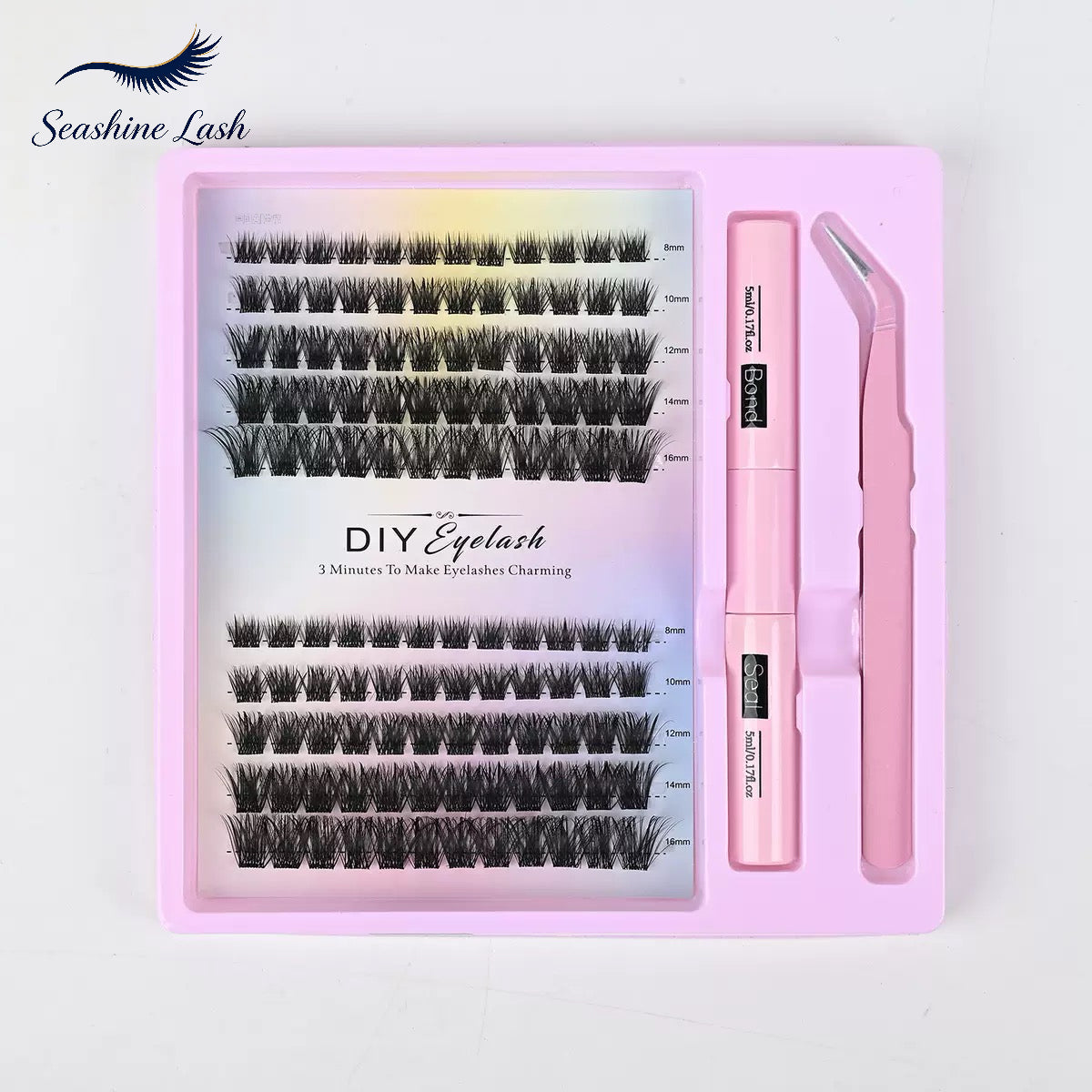 DIY Lash Clusters Kit, Cluster Eyelashes with Lash Glue & Tweezers