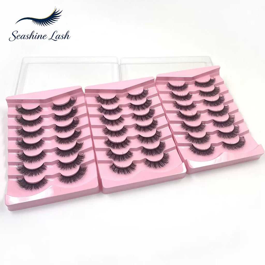 3D synthetic Fluffy Eyelashes, Dense Natural Wispy Style