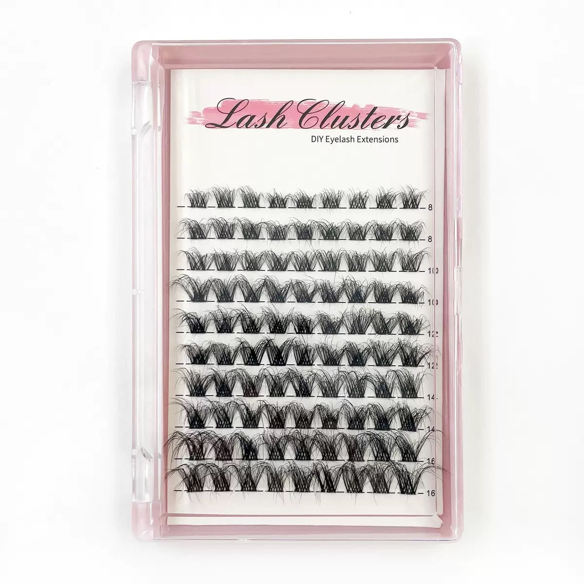 Synthetic  DIY Lash Clusters, Wispy Fluffy Cluster Lashes with Clear Band