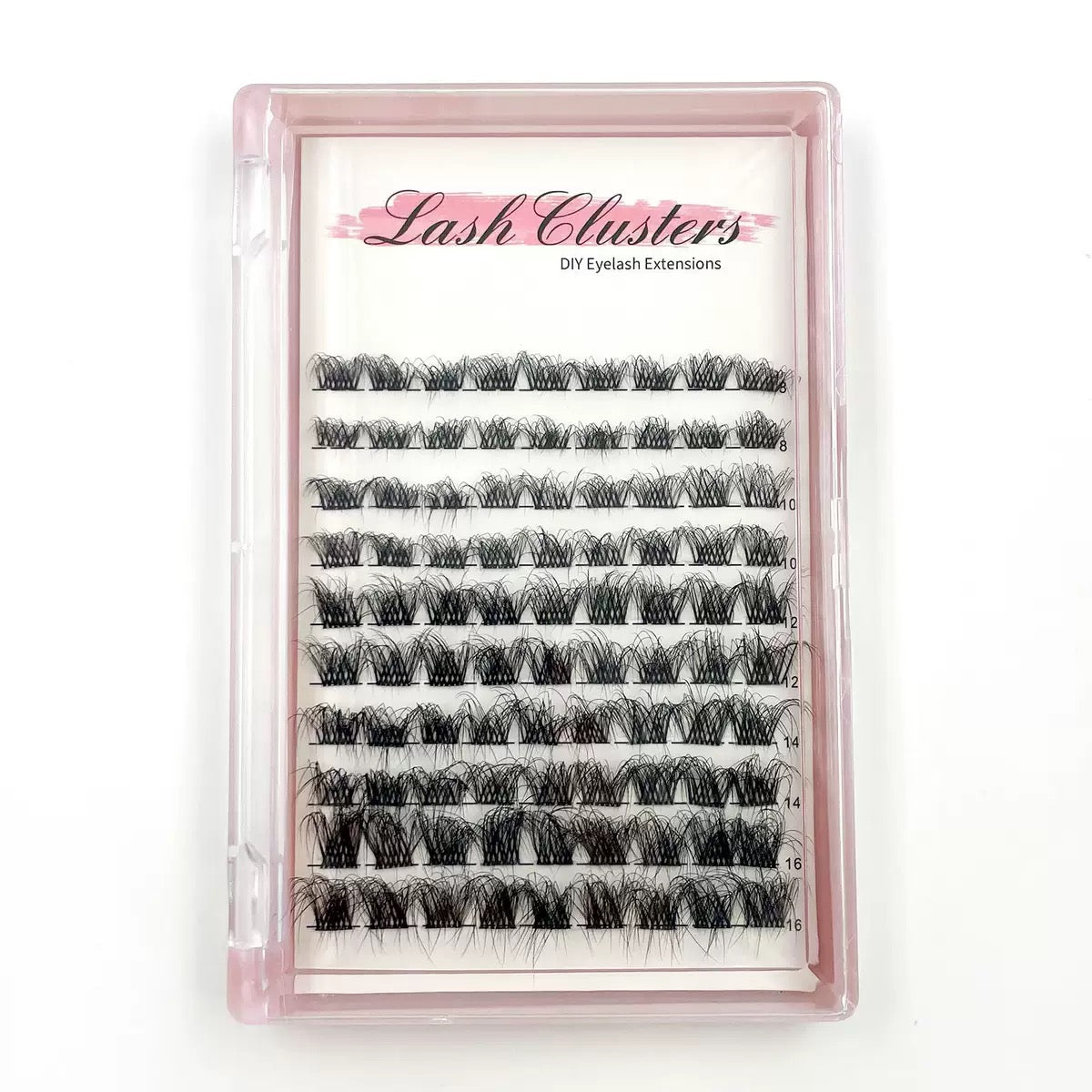 Synthetic  DIY Lash Clusters, Wispy Fluffy Cluster Lashes with Clear Band