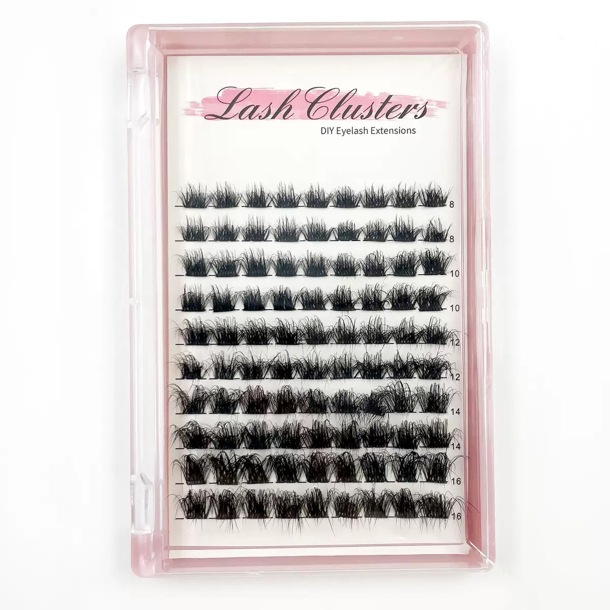 Synthetic  DIY Lash Clusters, Wispy Fluffy Cluster Lashes with Clear Band