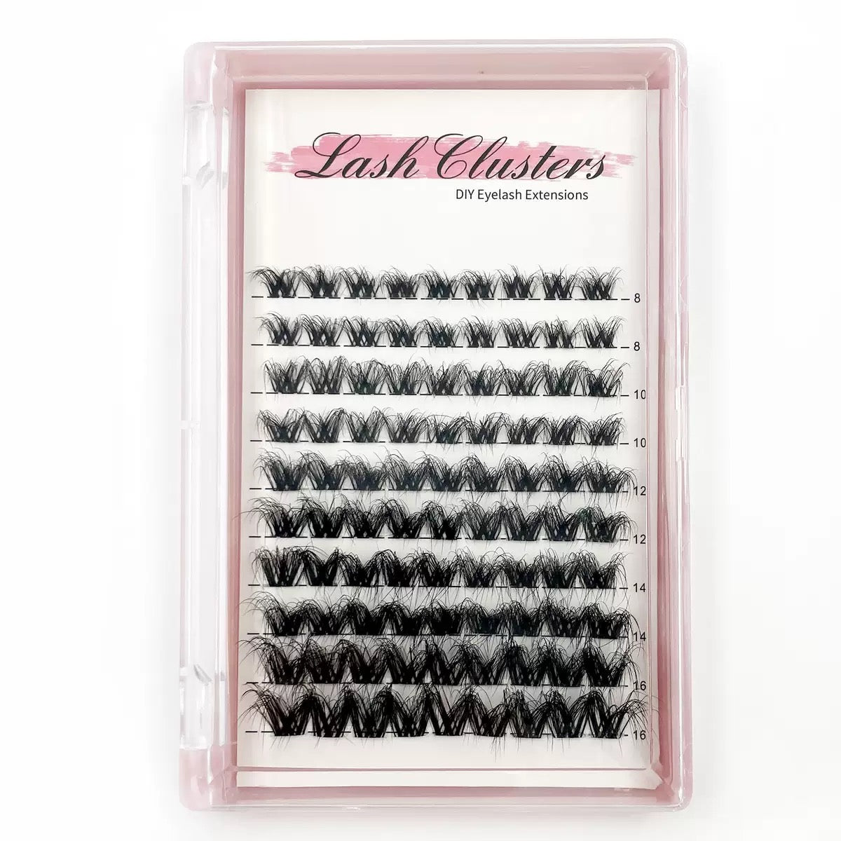 Synthetic  DIY Lash Clusters, Wispy Fluffy Cluster Lashes with Clear Band