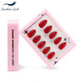Red Wear‑Resistant Almond Press On Nails